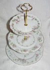 Custom Three Tier Cake Stand Made With Antique Plates Tea Party