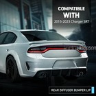 1x Rear Diffuser Bumper Lip  Gloss Black Fit For Dodge Charger Srt 2015-2023