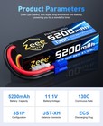2x Zeee 11 1v 130c 5200mah Ec5 3s Lipo Battery For Rc Car Truck Helicopter Plane