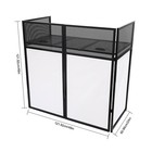 Portable Dj Event Booth Facade Foldable Controller Stand Dj Display Stand Black