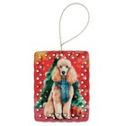 Poodle Holiday Sweater Dog Porcelain Ornament