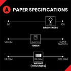 Opaque White 8 5    X 11    Cardstock Paper  80lb  216gsm     250 Sheets  1 Ream        