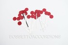 Set Of 24 Accordion Reed Leather Valve Boosters 49 X 1 50  mm  Red Dots