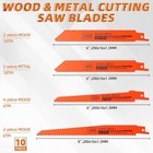 10-piece Reciprocating Saw Blades 6   8 Inch Wood   Metal Cutting Saw Blades Pre