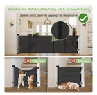 96  Wide Reinforced Retractable Baby Gate - Extra Long Dog Gate For Large Openin