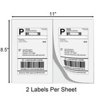 1000 8 5  X 5 5  Half Sheet Self Adhesive Shipping Labels For Inkjet   Laser Us
