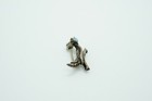 Vintage Native American Silver   Turquoise Roadrunner Brooch