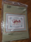 Vtg Something Special Flamingos  50446 Counted Cross Stitch Kit Beach 16  X 10 