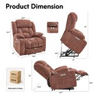 Power Lift Recliner Chair Fabric With Heated Massage   Usb Ports For Elderly