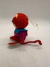 Vintage Japanese Felt Devil Pixie Ornament Mid Century Red Imp Christmas Kitsch