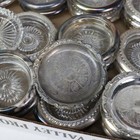 32 Italian Crystal   Silver Plated Coasters C1920