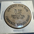 Vintage Wooden Nickel - Token Coin Lawrence Kansas Coin Club