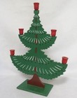 Vintage Swedish Christmas Tree Wooden Candle Holder Candelabra 13 25  In  Rare