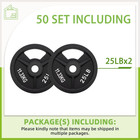 2-inch Olympic Cast Iron Weight Plates Set  50   lb Set  2  25   lb  For Strength Tra