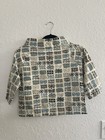 Ardee Sportswear Vintage Kids Short Sleeve Shirt Blue Gray Abstract Pattern