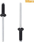 Yoohey 1 8 X 1 2 Inch Aluminum Blind Rivets Kit  100pcs Black Pop Rivets Kit  Me