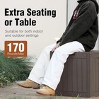 Jhk Deck Box With 31 Gallon Capacity Weatherproof Resin Lockable Outdoor Storage