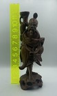 Vintage Chinese Carved Root Wood Fisherman Figure Glass Eyes 40cm