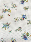 Vintage 50s 60s Wallpaper 3 Rolls Kitchen Wine Glasses Fruit Grapes
