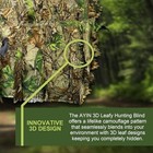 3d Leafy Hunting Blind For Deer   Turkey - Portable 1-2 Person Camo Ground Blind