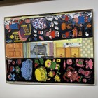Vintage 1983 Cabbage Patch Kids Colorforms Play House Set W 53 Out Of 57 Pieces