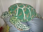 Turtle Green Sea Plush Stuffed Animal Pillow Realistic Lg 28-30  Melissa   Doug