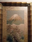 Framed Antique vintage Stamped signed Asian chinese Art On Silk