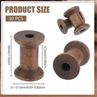 30pcs Antique Wooden Empty Spools  1 18  Empty Thread Spools Wooden Ribbon Sp   