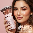 Kabuki Makeup Brush Set - Foundation Powder Blush Concealer Contour Brushes -   