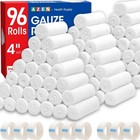 96 Pack Gauze Rolls Bandages  4 In X 4 1 Yards  Premium Medical Supplies