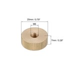 Knurled Thumb Nuts  4pcs M6 X D20mm X H7mm Brass Blind Hole Knurled Thumb Nuts