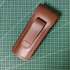 5  Vintage Dark Brown Leather Sheath For Buck 110 Pocket Folding Knife Pouch
