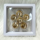 6pcs Chanel Buttons Gold Round Bundle Set - 20mm