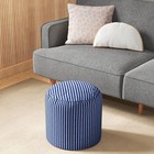 Dorm Pouf Striped Blue - Room Essentials
