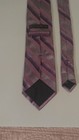 Bugatti Men s Purple Lavender gray Striped Silk Tie Necktie - Lavender  Gray