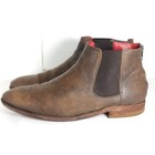 Freebird By Steven Men s Us 10  Brown Leather Distressed Back Zip Chelsea Boots 