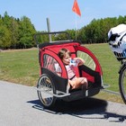 Elite Aosom Double Baby Bike Trailer Child Bicycle Kids 3 Colors