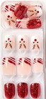 Kiss Impress Short Length Nails Press On Manicure Red Glitter Reindeer X1