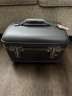 Vintage American Tourister Train Case Gray Blue Luggage With Keys   Mirror