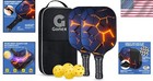 Graphite Pickleball Paddle Set - Perfect For Beginners To Pro Players - 4 Balls