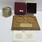 Gold Slinky Howon   Howson 150th Celebration Desk Ensemble Toy Rare W felt Box