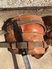 Used Bashlin 145-bc Leather Lineman Pole Climbing Spikes Gaffs In Fair Condition