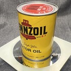 Vintage Pennzoil Motor Oil Can Quart Z-7 Hd Sae 10w Untapped Usa Garage 70s 80s