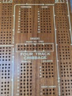 Vintage Drueke No  1962 Four Track Walnut Cribbage Board W  Pegs 7  X 15 5 