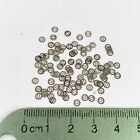 100 Tiny Flat Watch Gears Silver Nail Art Steampunk Parts Wheels Lot Teeny Vtg