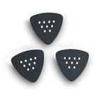 3-pack Triangle Guitar Picks  80mm Woodtone Flexgrip     matte Black 