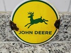 Vintage John Deere Farm Sign Tractor Farming Machinery Equipment Porcelain Sign
