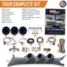 Glowshift Boost 2400f Egt trans Temp Gauges   Gray Pod Fits 99-07 Super Duty