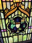   Antique Stained Glass Window Colorful   27 75 X 29 5   Architectural Salvage