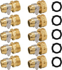 5 Set Garden Hose Repair Connector Kit With Clamps Fit For 3 4  Or 5 8  Garde 